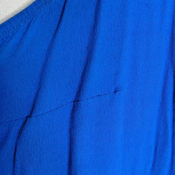 Eloquii Sleeveless Top Cobalt Blue Keyhole Closure Tie Waist 24 - Picture 3 of 8